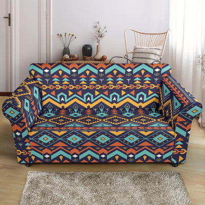 Aztec Style Print Pattern Loveseat Slipcover-JTAMIGO.COM