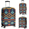 Aztec Style Print Pattern Luggage Cover Protector