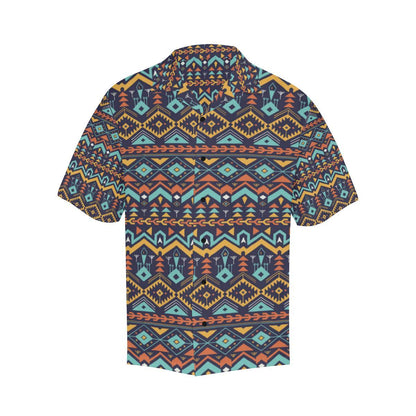 Aztec Style Print Pattern Men Aloha Hawaiian Shirt