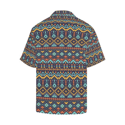 Aztec Style Print Pattern Men Aloha Hawaiian Shirt