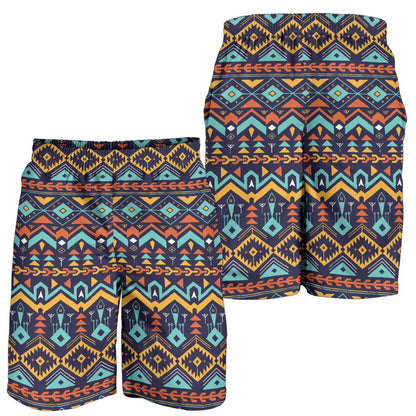 Aztec Style Print Pattern Mens Shorts-JTAMIGO.COM