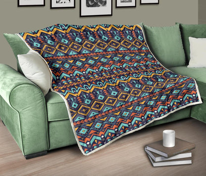 Aztec Style Print Pattern Premium Quilt-JTAMIGO.COM