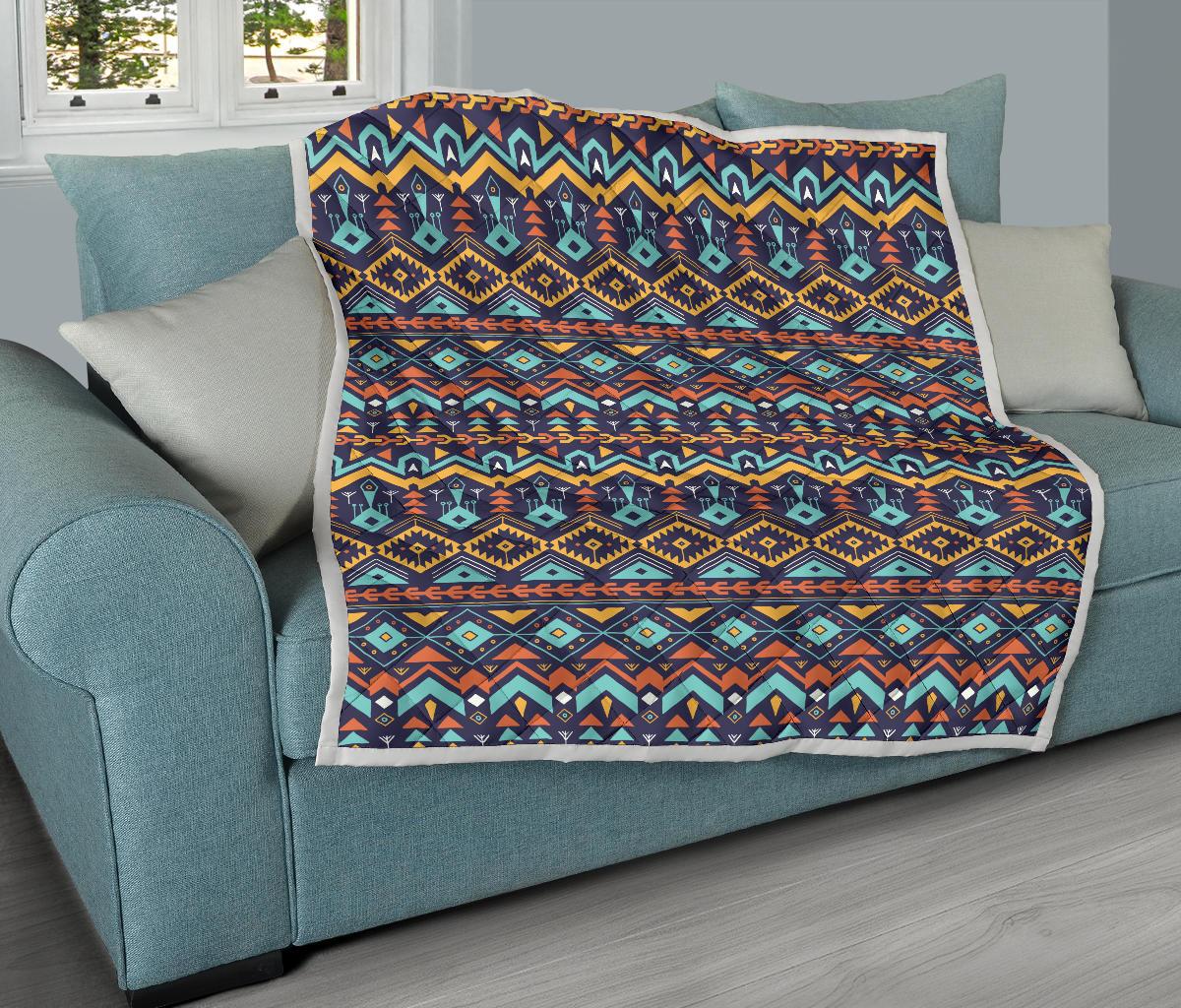 Aztec Style Print Pattern Premium Quilt-JTAMIGO.COM