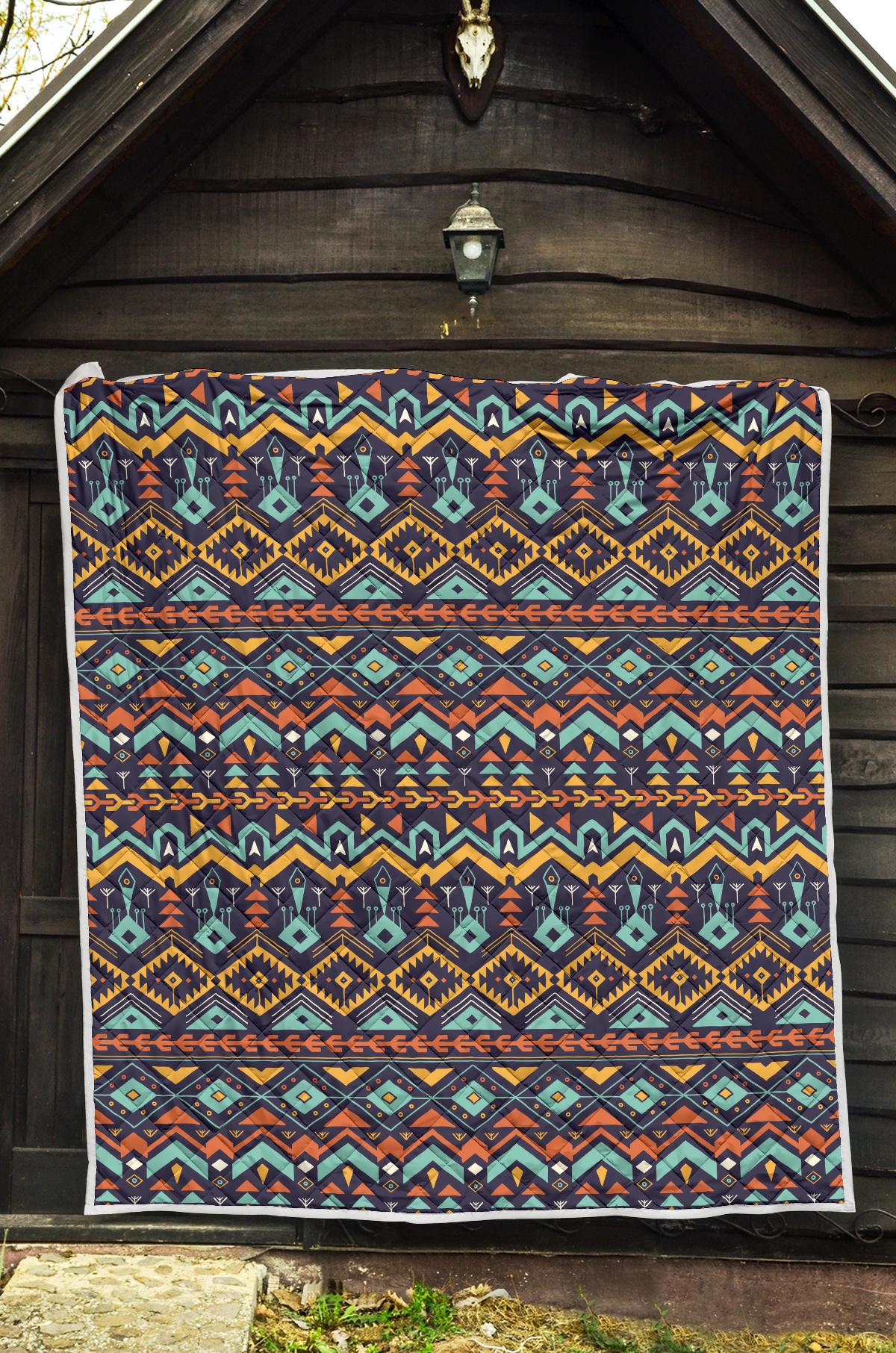 Aztec Style Print Pattern Premium Quilt-JTAMIGO.COM