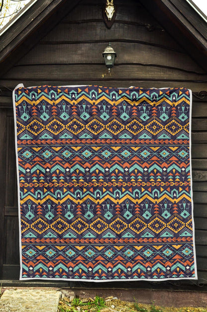Aztec Style Print Pattern Premium Quilt-JTAMIGO.COM