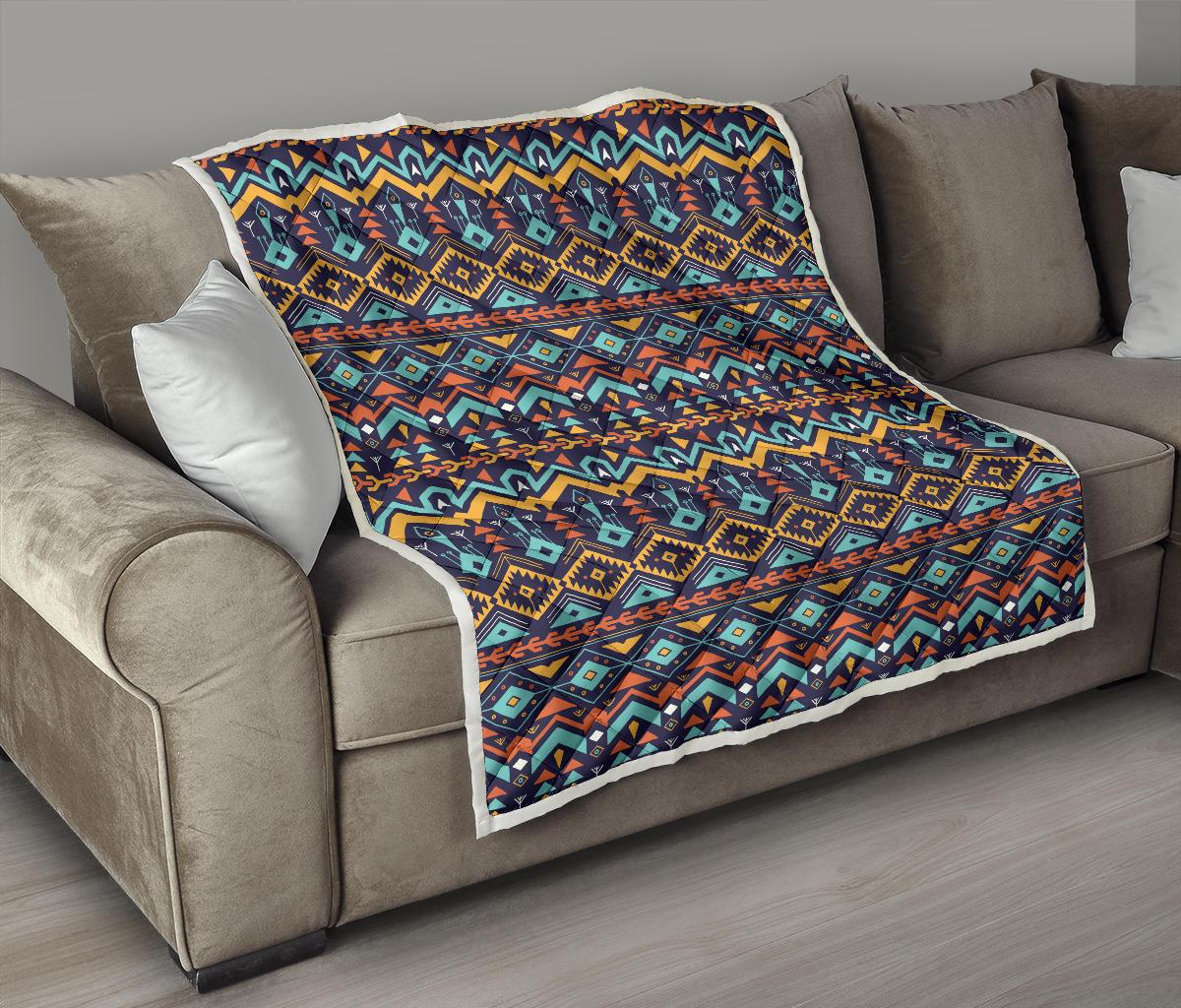 Aztec Style Print Pattern Premium Quilt-JTAMIGO.COM