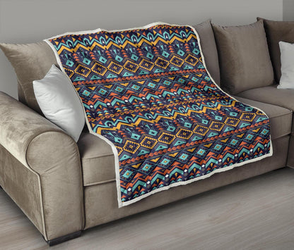 Aztec Style Print Pattern Premium Quilt-JTAMIGO.COM