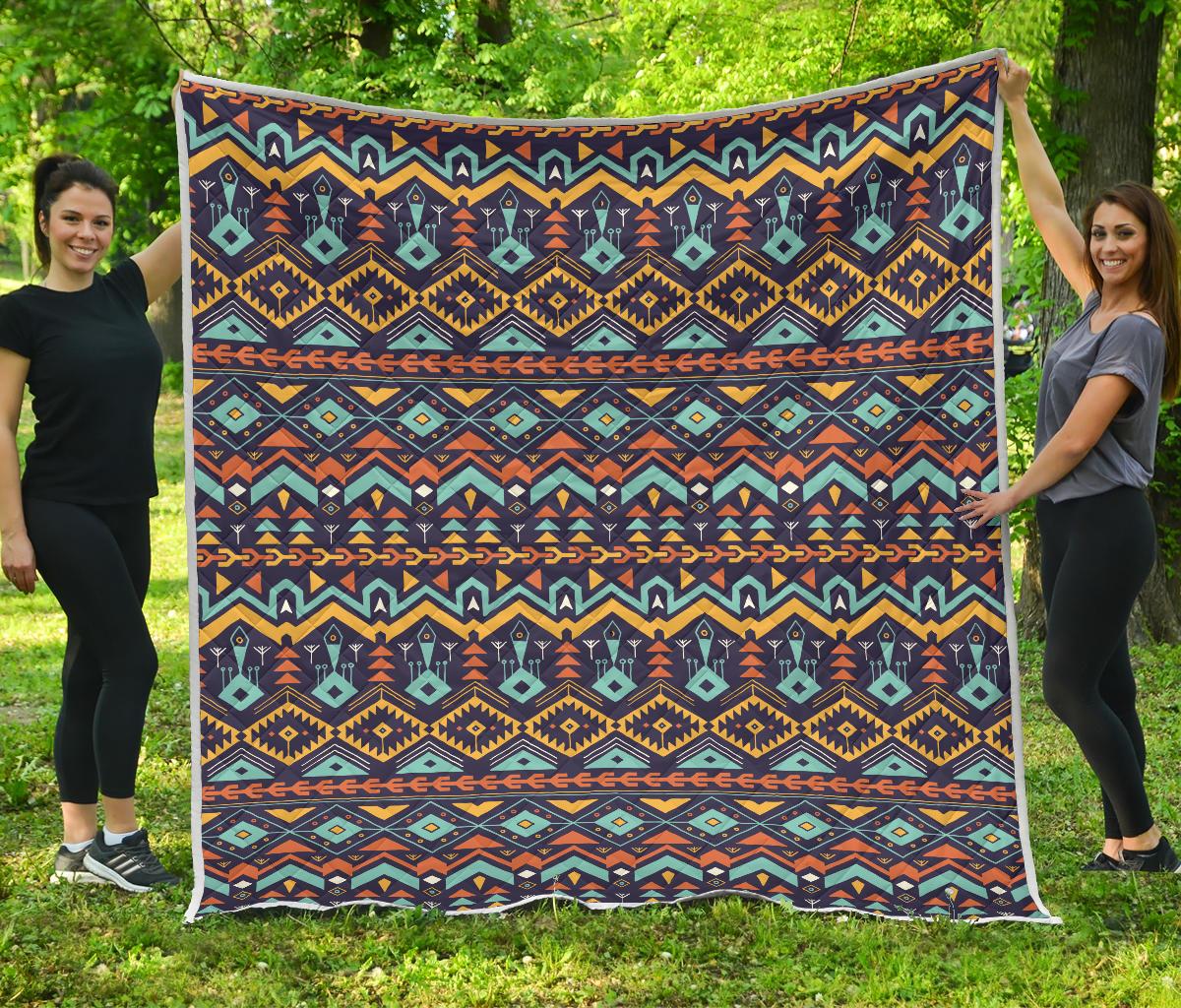 Aztec Style Print Pattern Premium Quilt-JTAMIGO.COM