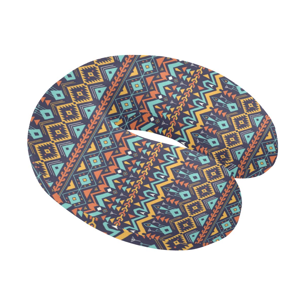 Aztec Style Print Pattern U-Shaped Travel Neck Pillow-JTAMIGO.COM