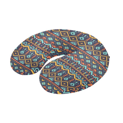 Aztec Style Print Pattern U-Shaped Travel Neck Pillow-JTAMIGO.COM