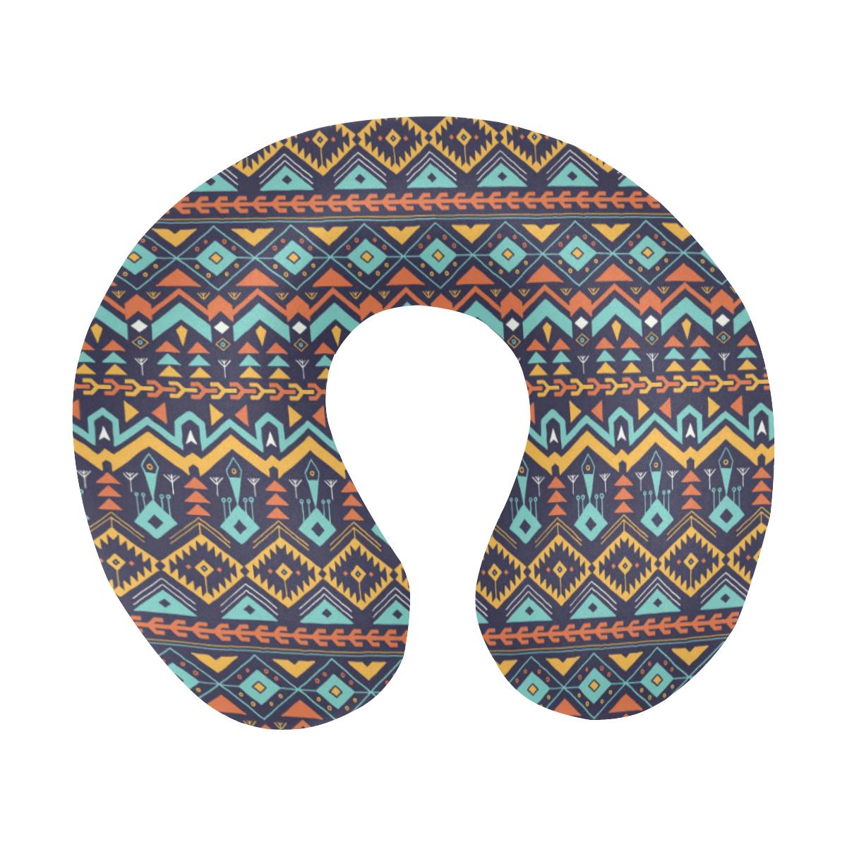 Aztec Style Print Pattern U-Shaped Travel Neck Pillow-JTAMIGO.COM