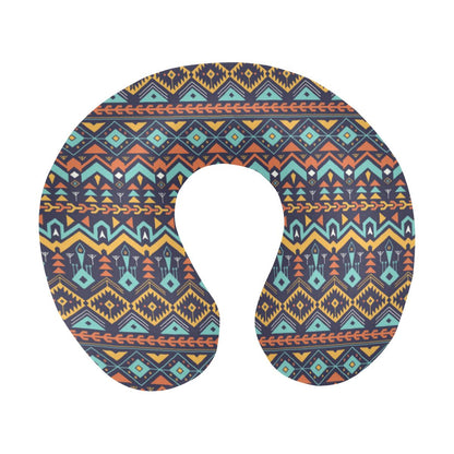 Aztec Style Print Pattern U-Shaped Travel Neck Pillow-JTAMIGO.COM