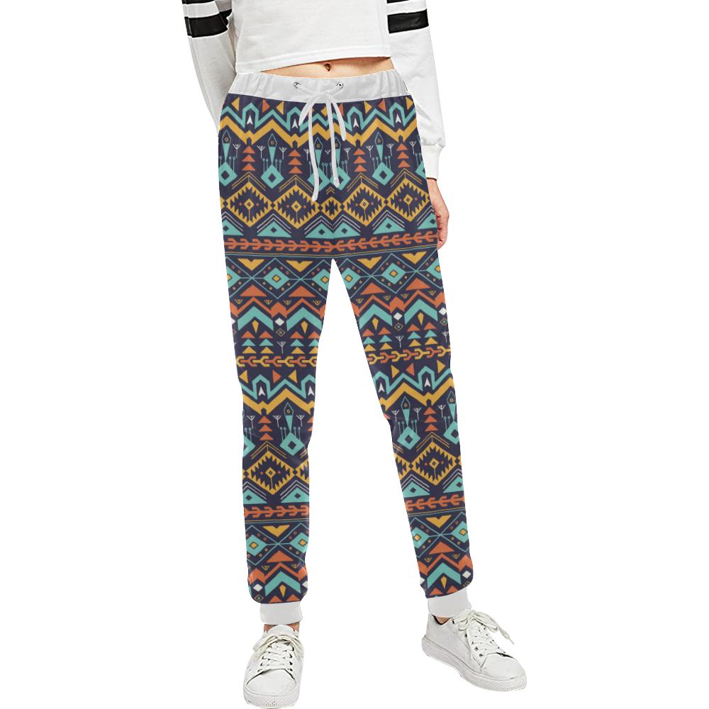 Aztec Style Print Pattern Unisex Casual Sweatpants (Model L11)-JTAMIGO.COM