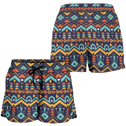 Aztec Style Print Pattern Women Shorts-JTAMIGO.COM