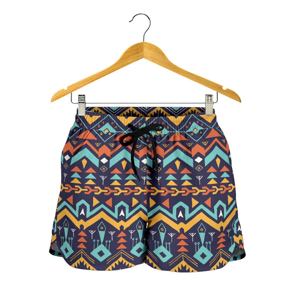 Aztec Style Print Pattern Women Shorts-JTAMIGO.COM