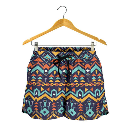 Aztec Style Print Pattern Women Shorts-JTAMIGO.COM