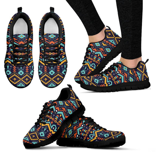 Aztec Style Print Pattern Women Sneakers Shoes