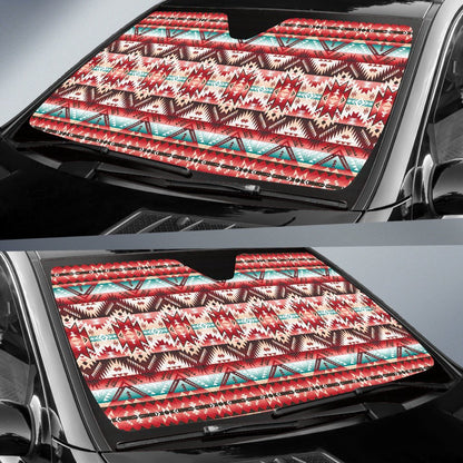 Aztec Western Style Print Pattern Car Sun Shade For Windshield
