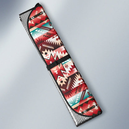Aztec Western Style Print Pattern Car Sun Shade For Windshield