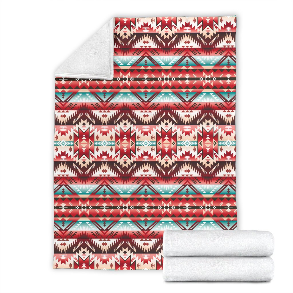 Aztec Western Style Print Pattern Fleece Blanket