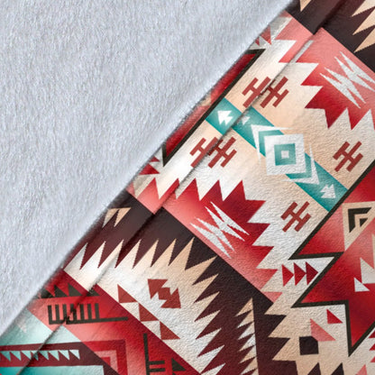 Aztec Western Style Print Pattern Fleece Blanket