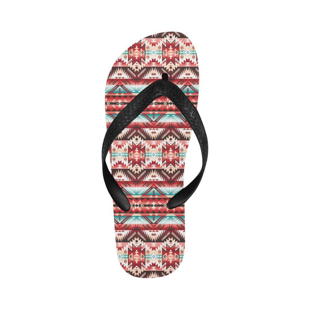 Aztec Western Style Print Pattern Flip Flops-JTAMIGO.COM