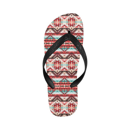 Aztec Western Style Print Pattern Flip Flops-JTAMIGO.COM