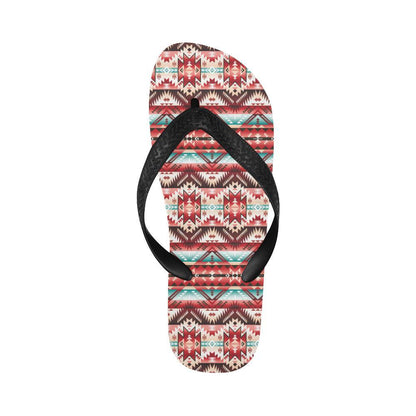 Aztec Western Style Print Pattern Flip Flops-JTAMIGO.COM