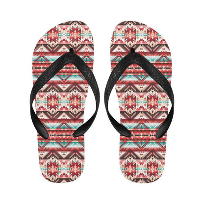 Aztec Western Style Print Pattern Flip Flops-JTAMIGO.COM