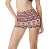 Aztec Western Style Print Pattern High Waisted Spandex Shorts-JTAMIGO.COM