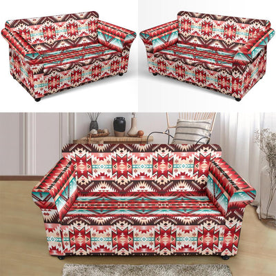 Aztec Western Style Print Pattern Loveseat Slipcover-JTAMIGO.COM