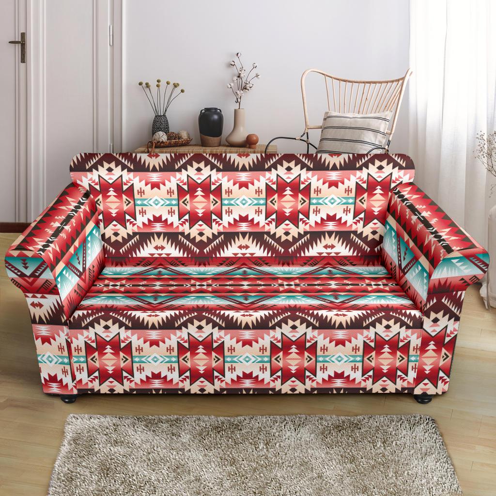 Aztec Western Style Print Pattern Loveseat Slipcover-JTAMIGO.COM
