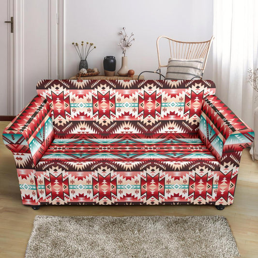 Aztec Western Style Print Pattern Loveseat Slipcover-JTAMIGO.COM