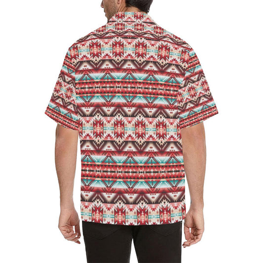 Aztec Western Style Print Pattern Men Aloha Hawaiian Shirt