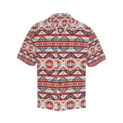 Aztec Western Style Print Pattern Men Aloha Hawaiian Shirt