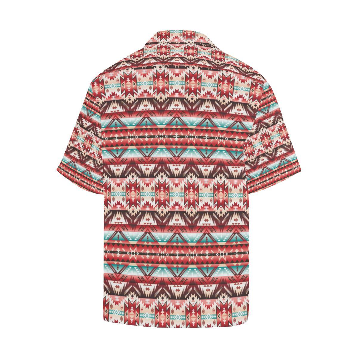Aztec Western Style Print Pattern Men Aloha Hawaiian Shirt
