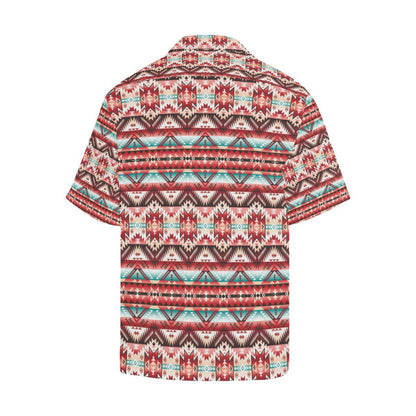 Aztec Western Style Print Pattern Men Aloha Hawaiian Shirt