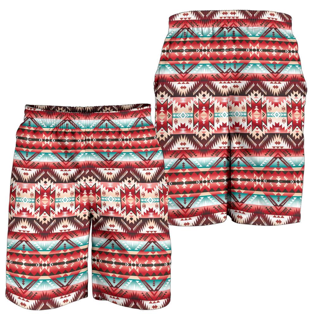 Aztec Western Style Print Pattern Mens Shorts-JTAMIGO.COM