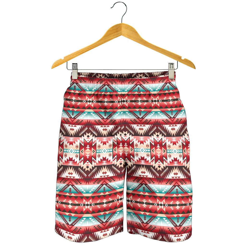 Aztec Western Style Print Pattern Mens Shorts-JTAMIGO.COM