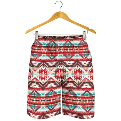 Aztec Western Style Print Pattern Mens Shorts-JTAMIGO.COM