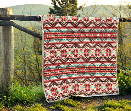 Aztec Western Style Print Pattern Premium Quilt-JTAMIGO.COM