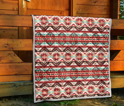Aztec Western Style Print Pattern Premium Quilt-JTAMIGO.COM