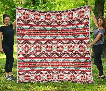 Aztec Western Style Print Pattern Premium Quilt-JTAMIGO.COM