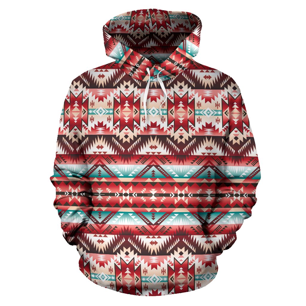 Aztec Western Style Print Pattern Pullover Hoodie