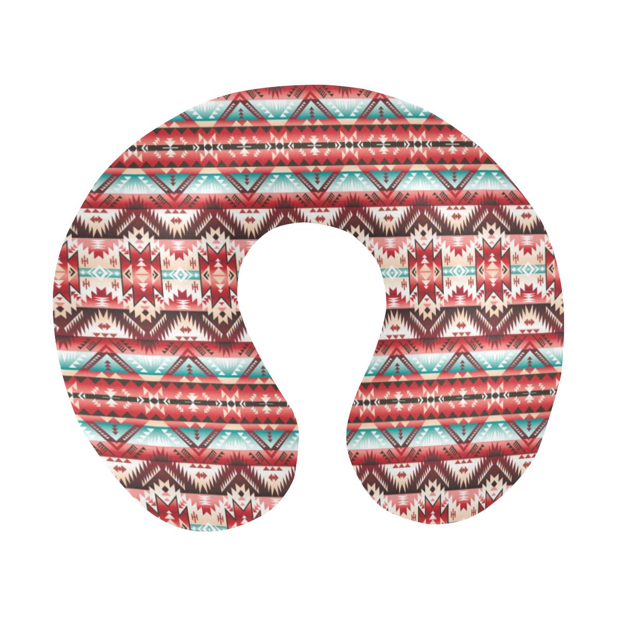 Aztec Western Style Print Pattern U-Shaped Travel Neck Pillow-JTAMIGO.COM