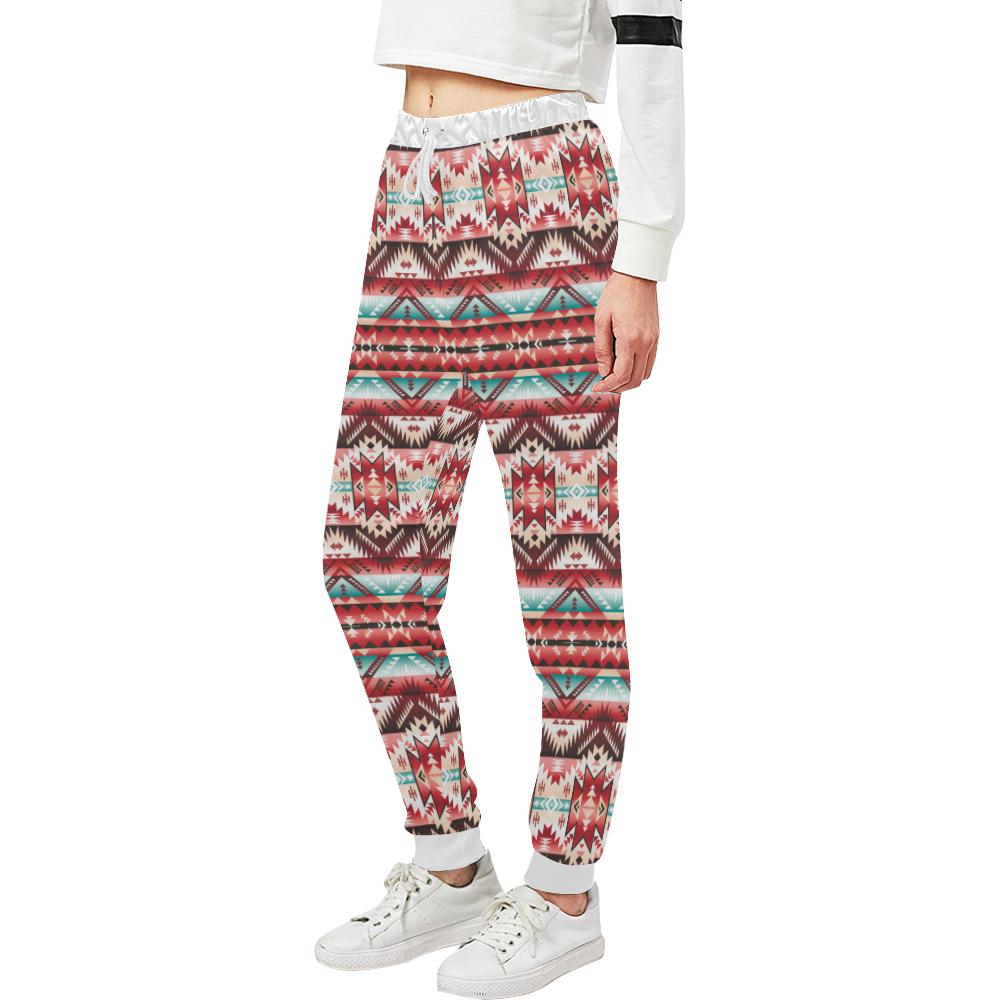 Aztec Western Style Print Pattern Unisex Casual Sweatpants (Model L11)-JTAMIGO.COM