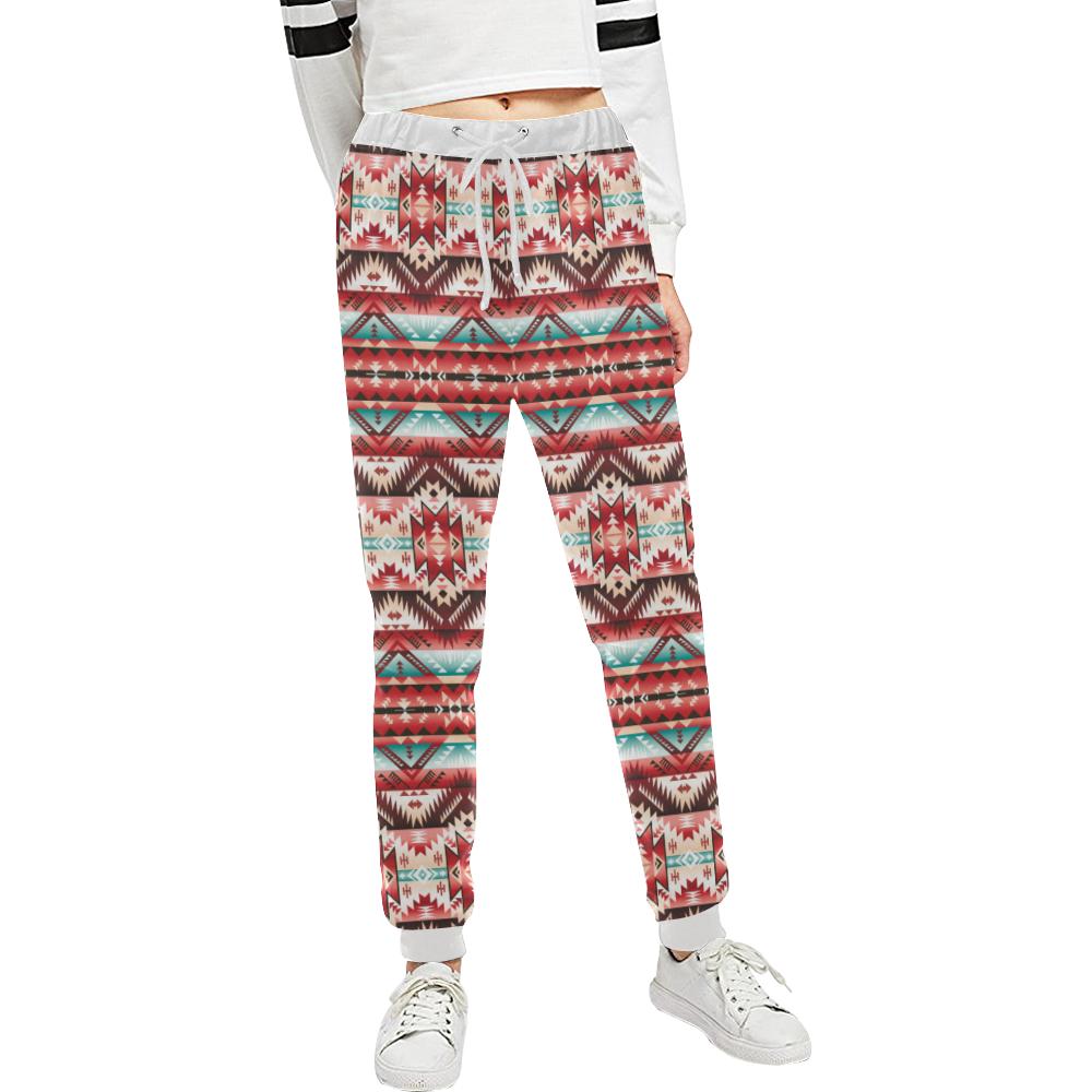 Aztec Western Style Print Pattern Unisex Casual Sweatpants (Model L11)-JTAMIGO.COM