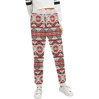 Aztec Western Style Print Pattern Unisex Casual Sweatpants (Model L11)-JTAMIGO.COM