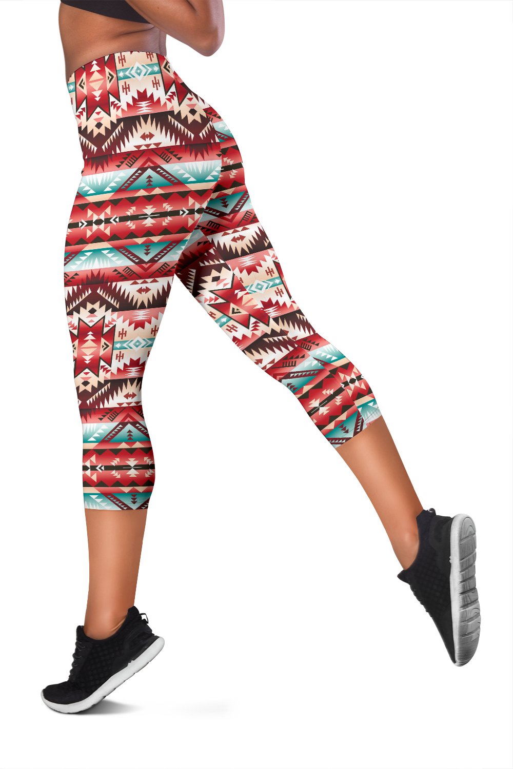 Aztec Western Style Print Pattern Women Capris