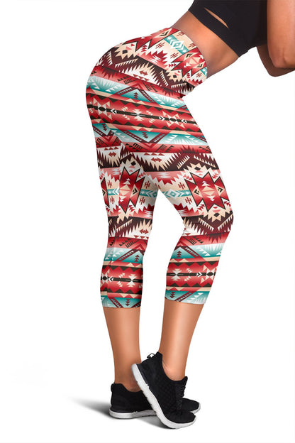 Aztec Western Style Print Pattern Women Capris